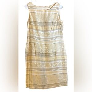 Vintage Y2K Dawn Joy  90s striped sheath Dress Sz 12